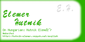 elemer hutnik business card